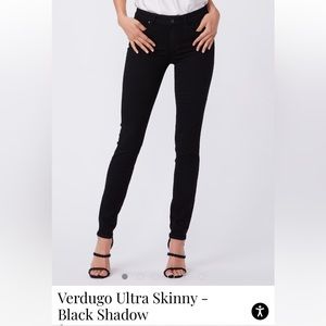 Paige Verdugo Ultra Skinny Jean - Black Shadow, Size 27. Like new!!!